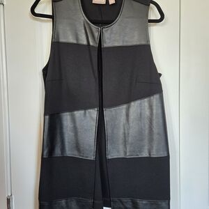 Chico's Pointe And Faux Leather Women's Vest